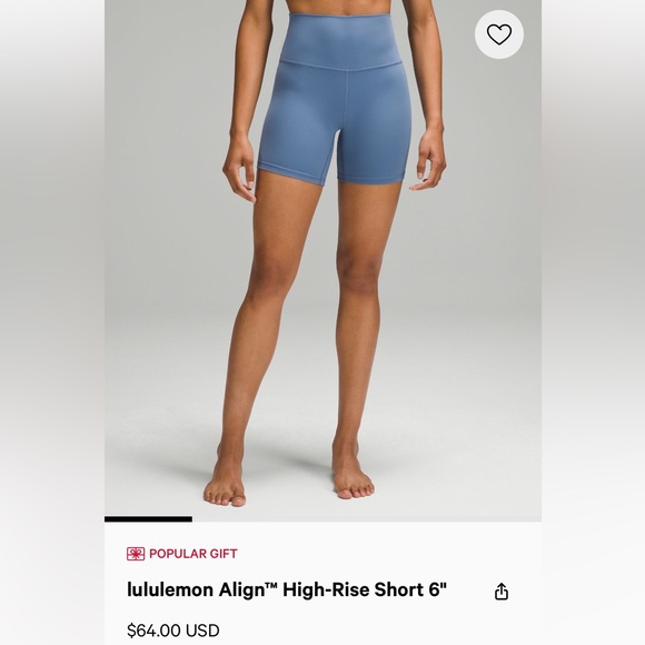 Lululemon Align High rise Short 6 inch - Picture 1 of 4